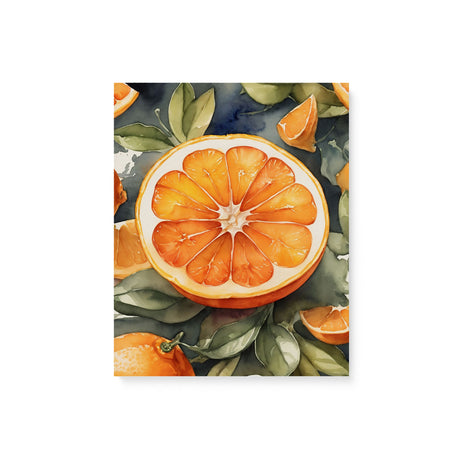 Fresh Watercolor Orange Canvas Wall Art {Morning Citrus} Canvas Wall Art Sckribbles 8x10  