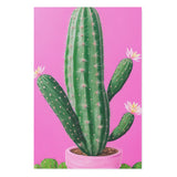 Bright Pink and Green Canvas Wall Art {Cactus Love} Canvas Wall Art Sckribbles 32x48  
