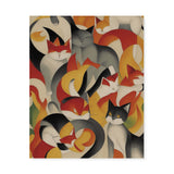 Fun Colorful Wall Art Canvas {Cats Vs Cubism} Canvas Wall Art Sckribbles 24x30  