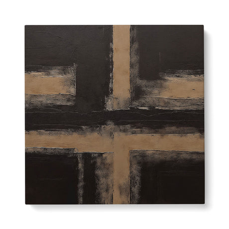 Dark Contemporary Abstract Office Wall Art Canvas Print {The Void V3} Canvas Wall Art Sckribbles 40x40  