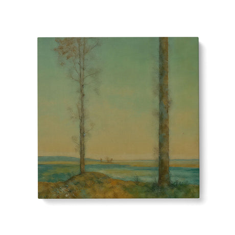 Square Landscape Painting Canvas Wall Art Print {The Serenity} Canvas Wall Art Sckribbles 24x24  