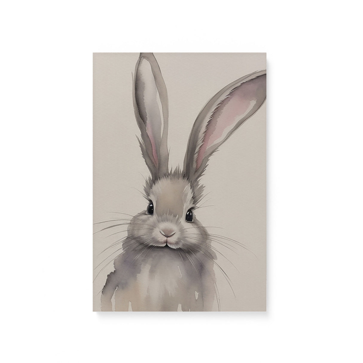 Nursery Watercolor Rabbit Illustration Wall Art Canvas {All Ears} Canvas Wall Art Sckribbles 8x12  