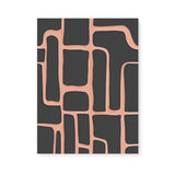 Modern Contemporary Black and Orange Pattern Wall Art Canvas {Zebra Brick} Canvas Wall Art Sckribbles 18x24  