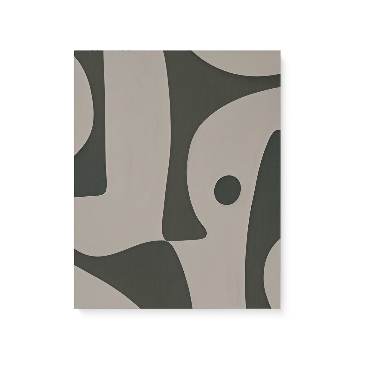 Abstract Shapes in Neutral Green and Beige Canvas Wall Art {Eye Dream} Canvas Wall Art Sckribbles 16x20  