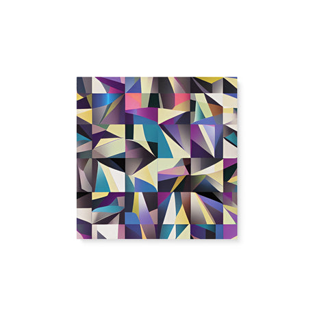 Colorful Contemporary Patterned Wall Art Canvas {Triangles in Squares} Canvas Wall Art Sckribbles 8x8  