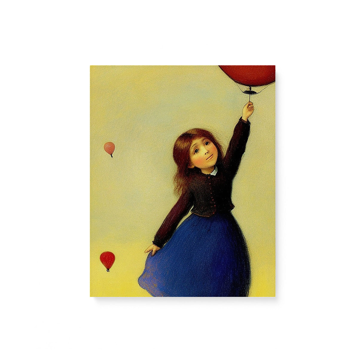 Bright Colorful Fun Wall Art Canvas {Girl with Balloon V2} Canvas Wall Art Sckribbles 8x10  