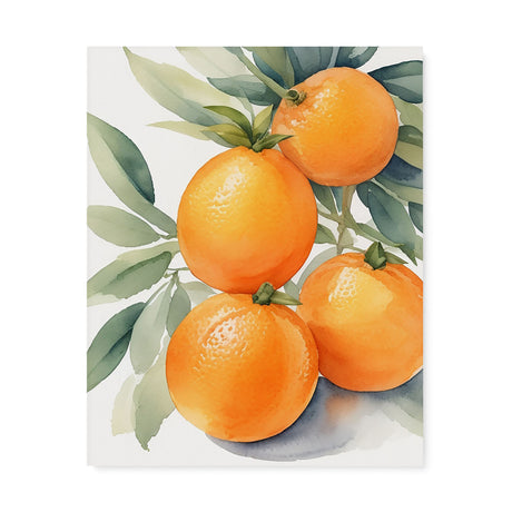 Bunch of Oranges Kitchen Watercolor Wall Art Canvas {Citrus Love} Canvas Wall Art Sckribbles 24x30  